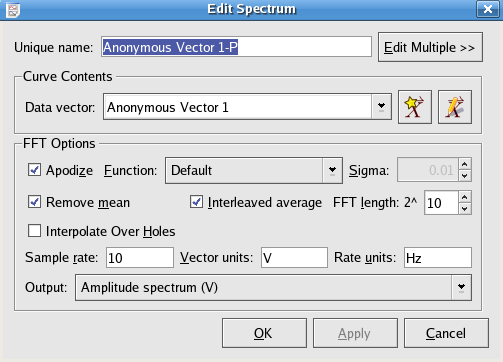 Power Spectra Window