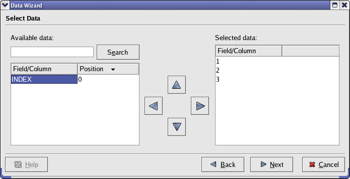 Data Wizard Select Data Dialog